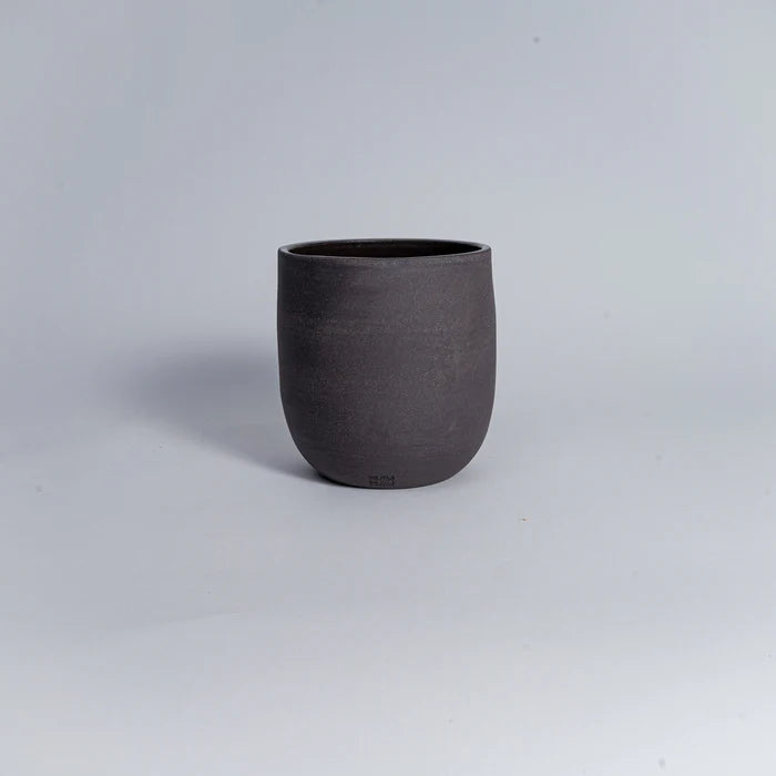 Vase Ōkina grau/schwarz