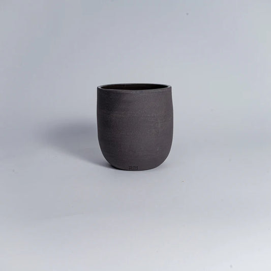 Vase Ōkina grau/schwarz