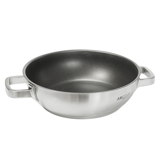 Edelstahl Wok, antihaftbeschichtet Ø 28 cm